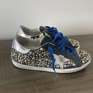 Golden Goose studded Superstar sneakers. Size 38 (8) worn once